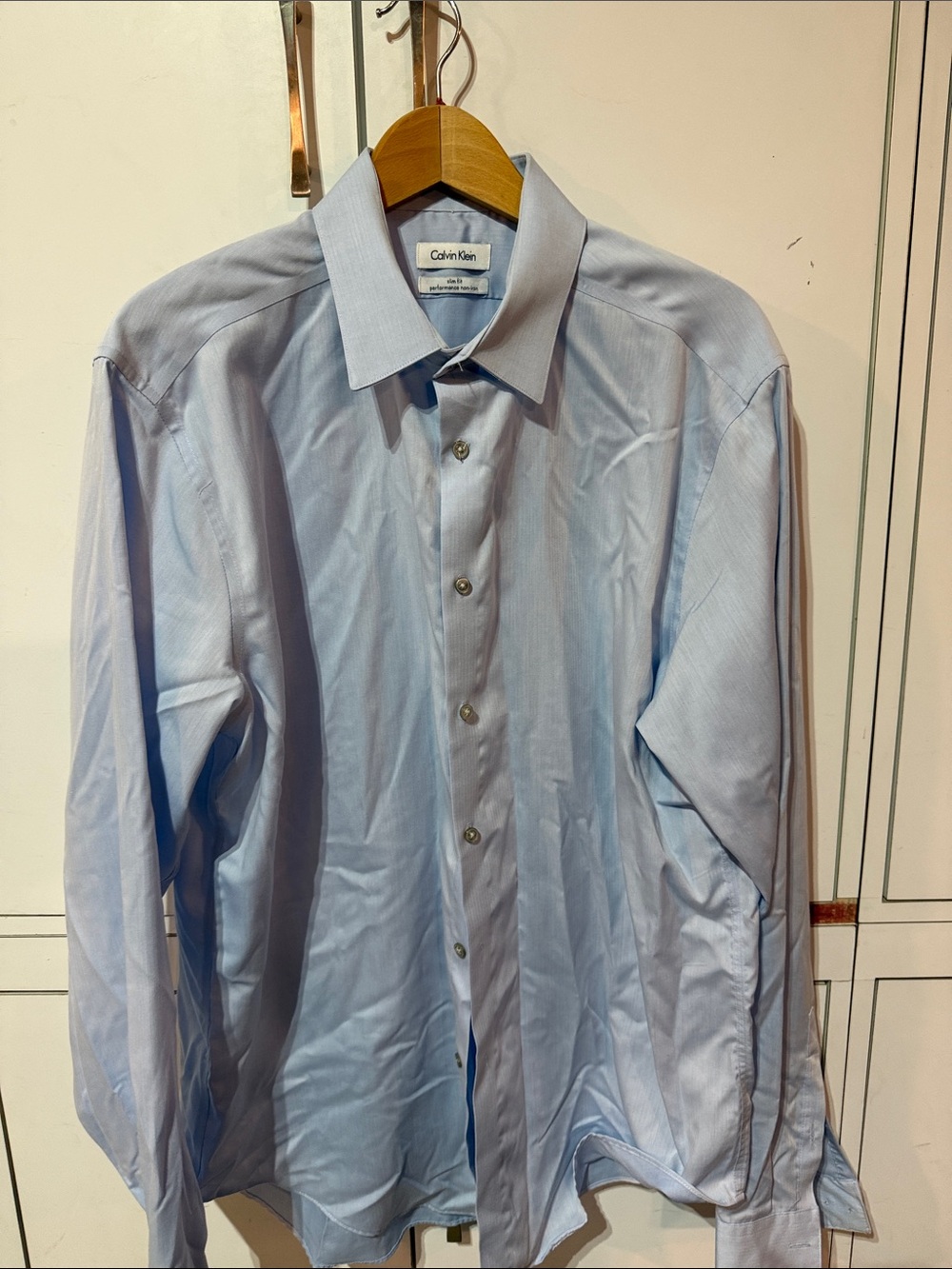 Calvin Klein Light Blue Men's Dress Shirt - Classic Button-Front